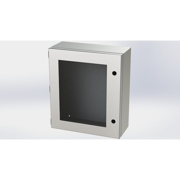 1/4 Turn Latch Electrical Enclosures, 16 in H, 6 in D, 14 in W, NEMA 3R, 4, 4X, 12, 13